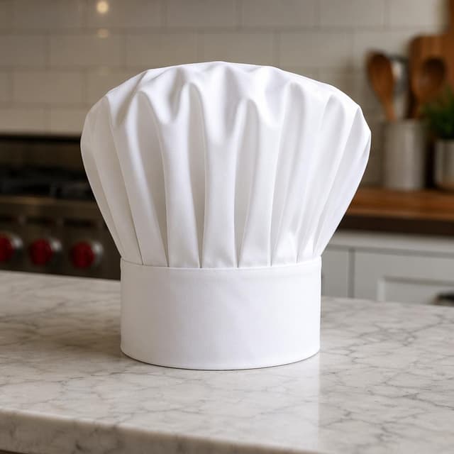 a white chef's toque hat sitting on a kitchen counter
Chat attachment instruction: Generate exactly one in-world chat attachment, not a collage, split-screen, comic panel, flashback, or explanatory scene. If the prompt is a screenshot, phone screen, document, note, card, map, receipt, label, object photo, or photo someone took, frame that artifact directly. A name appearing in visible text or in 'photo taken by X' is not an instruction to draw that person. Do not show recurring story participants as visible people unless the prompt itself explicitly says they are visible. Keep unrequested people, faces, and bodies out of the image.