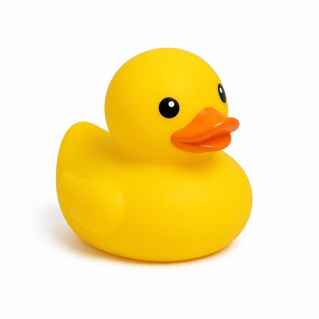 A single yellow rubber duck on a plain white background
Chat attachment instruction: Generate exactly one in-world chat attachment, not a collage, split-screen, comic panel, flashback, or explanatory scene. If the prompt is a screenshot, phone screen, document, note, card, map, receipt, label, object photo, or photo someone took, frame that artifact directly. A name appearing in visible text or in 'photo taken by X' is not an instruction to draw that person. Do not show recurring story participants as visible people unless the prompt itself explicitly says they are visible. Keep unrequested people, faces, and bodies out of the image.