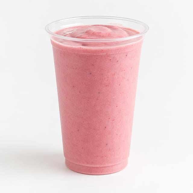 a single tall pink smoothie in a clear plastic cup on a plain white surface
Chat attachment instruction: Generate exactly one in-world chat attachment, not a collage, split-screen, comic panel, flashback, or explanatory scene. If the prompt is a screenshot, phone screen, document, note, card, map, receipt, label, object photo, or photo someone took, frame that artifact directly. A name appearing in visible text or in 'photo taken by X' is not an instruction to draw that person. Do not show recurring story participants as visible people unless the prompt itself explicitly says they are visible. Keep unrequested people, faces, and bodies out of the image.