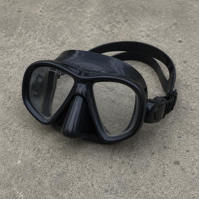 a single black rubber diving mask lying on flat grey concrete
Chat attachment instruction: Generate exactly one in-world chat attachment, not a collage, split-screen, comic panel, flashback, or explanatory scene. If the prompt is a screenshot, phone screen, document, note, card, map, receipt, label, object photo, or photo someone took, frame that artifact directly. A name appearing in visible text or in 'photo taken by X' is not an instruction to draw that person. Do not show recurring story participants as visible people unless the prompt itself explicitly says they are visible. Keep unrequested people, faces, and bodies out of the image.