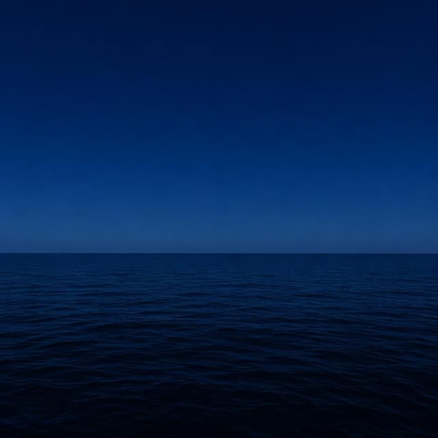 A vast, empty, dark blue ocean horizon under a clear sky, simple and minimalist
Chat attachment instruction: Generate exactly one in-world chat attachment, not a collage, split-screen, comic panel, flashback, or explanatory scene. If the prompt is a screenshot, phone screen, document, note, card, map, receipt, label, object photo, or photo someone took, frame that artifact directly. A name appearing in visible text or in 'photo taken by X' is not an instruction to draw that person. Do not show recurring story participants as visible people unless the prompt itself explicitly says they are visible. Keep unrequested people, faces, and bodies out of the image.