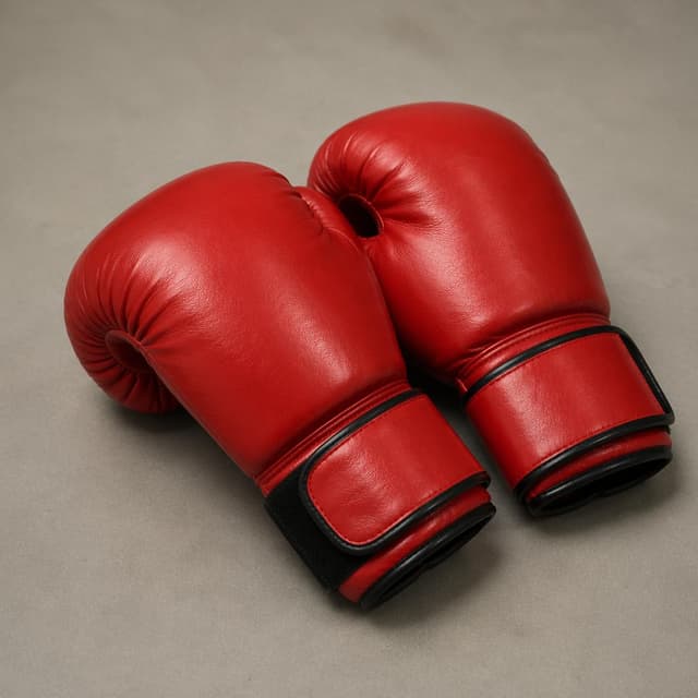 a pair of red boxing gloves on a plain surface
Chat attachment instruction: Generate exactly one in-world chat attachment, not a collage, split-screen, comic panel, flashback, or explanatory scene. If the prompt is a screenshot, phone screen, document, note, card, map, receipt, label, object photo, or photo someone took, frame that artifact directly. A name appearing in visible text or in 'photo taken by X' is not an instruction to draw that person. Do not show recurring story participants as visible people unless the prompt itself explicitly says they are visible. Keep unrequested people, faces, and bodies out of the image.