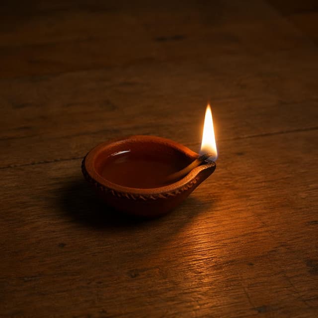 A single lit oil lamp on a plain wooden table
Chat attachment instruction: Generate exactly one in-world chat attachment, not a collage, split-screen, comic panel, flashback, or explanatory scene. If the prompt is a screenshot, phone screen, document, note, card, map, receipt, label, object photo, or photo someone took, frame that artifact directly. A name appearing in visible text or in 'photo taken by X' is not an instruction to draw that person. Do not show recurring story participants as visible people unless the prompt itself explicitly says they are visible. Keep unrequested people, faces, and bodies out of the image.