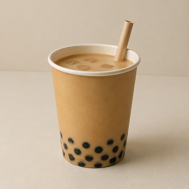 a paper cup of bubble tea with a small paper straw on a plain surface
Chat attachment instruction: Generate exactly one in-world chat attachment, not a collage, split-screen, comic panel, flashback, or explanatory scene. If the prompt is a screenshot, phone screen, document, note, card, map, receipt, label, object photo, or photo someone took, frame that artifact directly. A name appearing in visible text or in 'photo taken by X' is not an instruction to draw that person. Do not show recurring story participants as visible people unless the prompt itself explicitly says they are visible. Keep unrequested people, faces, and bodies out of the image.