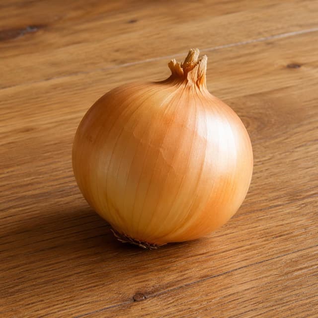 a single yellow onion on a plain wooden table
Chat attachment instruction: Generate exactly one in-world chat attachment, not a collage, split-screen, comic panel, flashback, or explanatory scene. If the prompt is a screenshot, phone screen, document, note, card, map, receipt, label, object photo, or photo someone took, frame that artifact directly. A name appearing in visible text or in 'photo taken by X' is not an instruction to draw that person. Do not show recurring story participants as visible people unless the prompt itself explicitly says they are visible. Keep unrequested people, faces, and bodies out of the image.