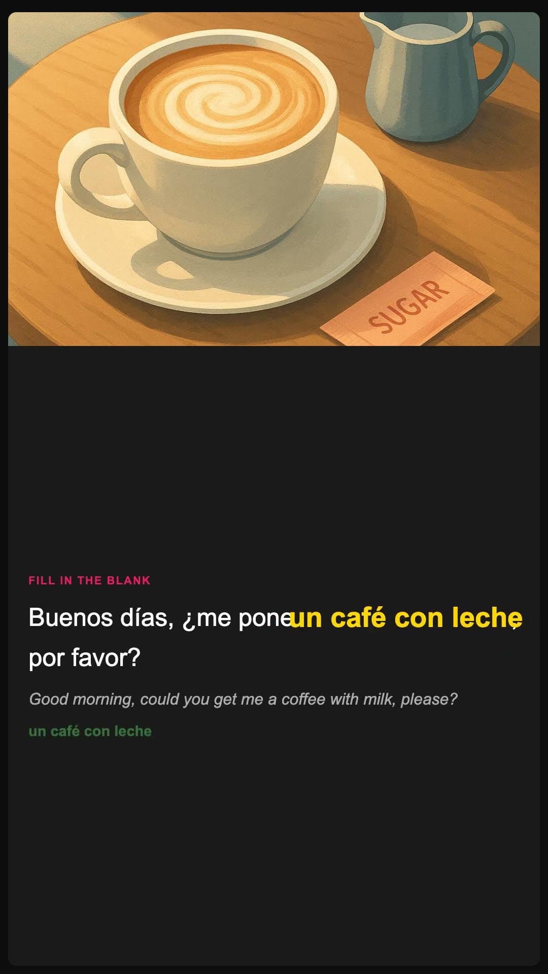 Koffie met melk - Spanish pronunciation video