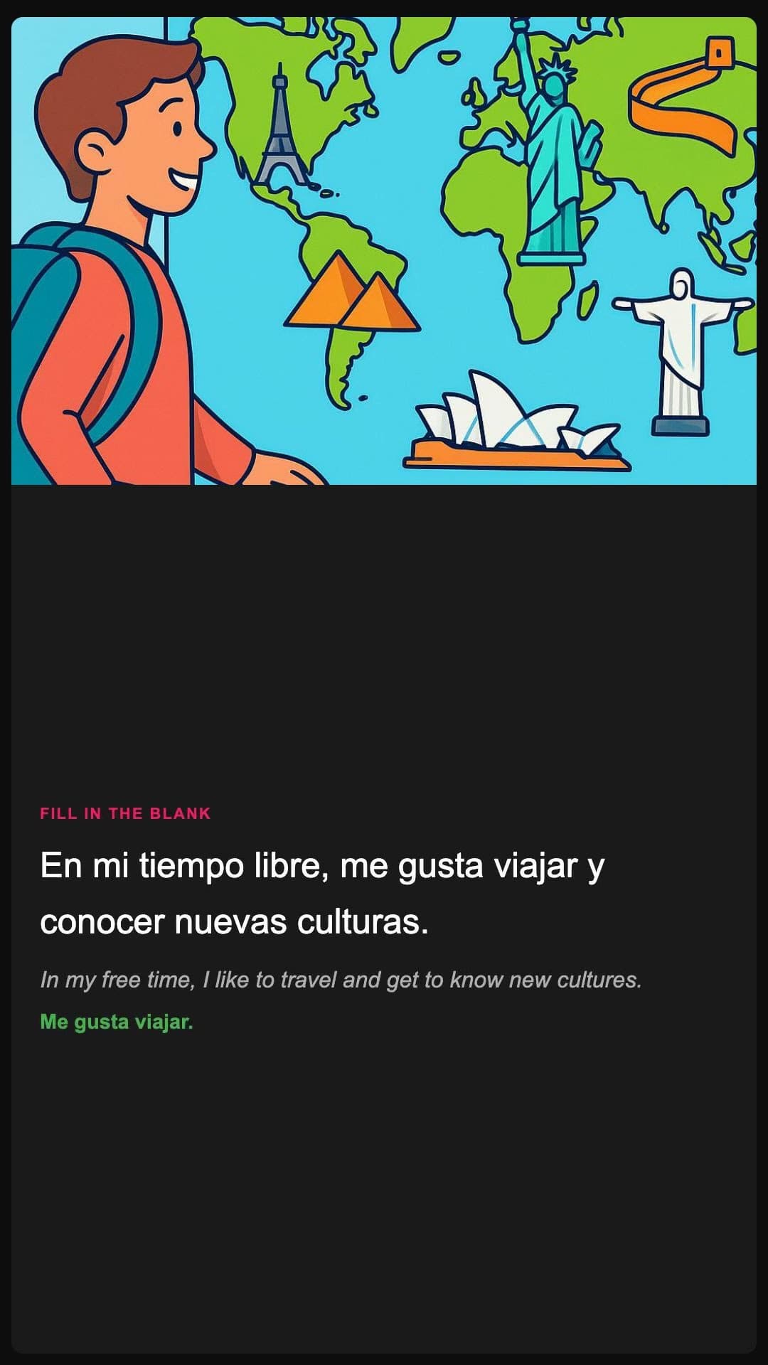 I like to travel - Spanish pronunciation video