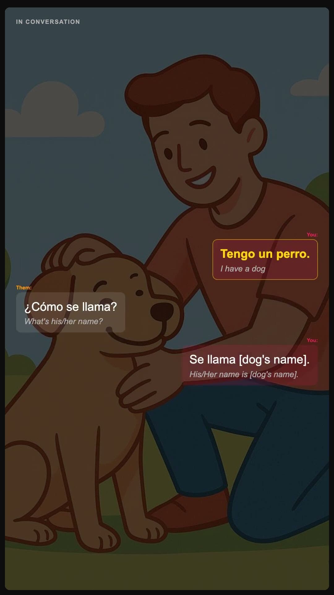 I have a dog - Spanish pronunciation video