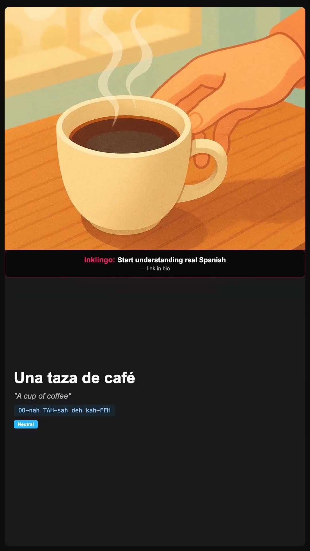 Une tasse de café - Spanish pronunciation video