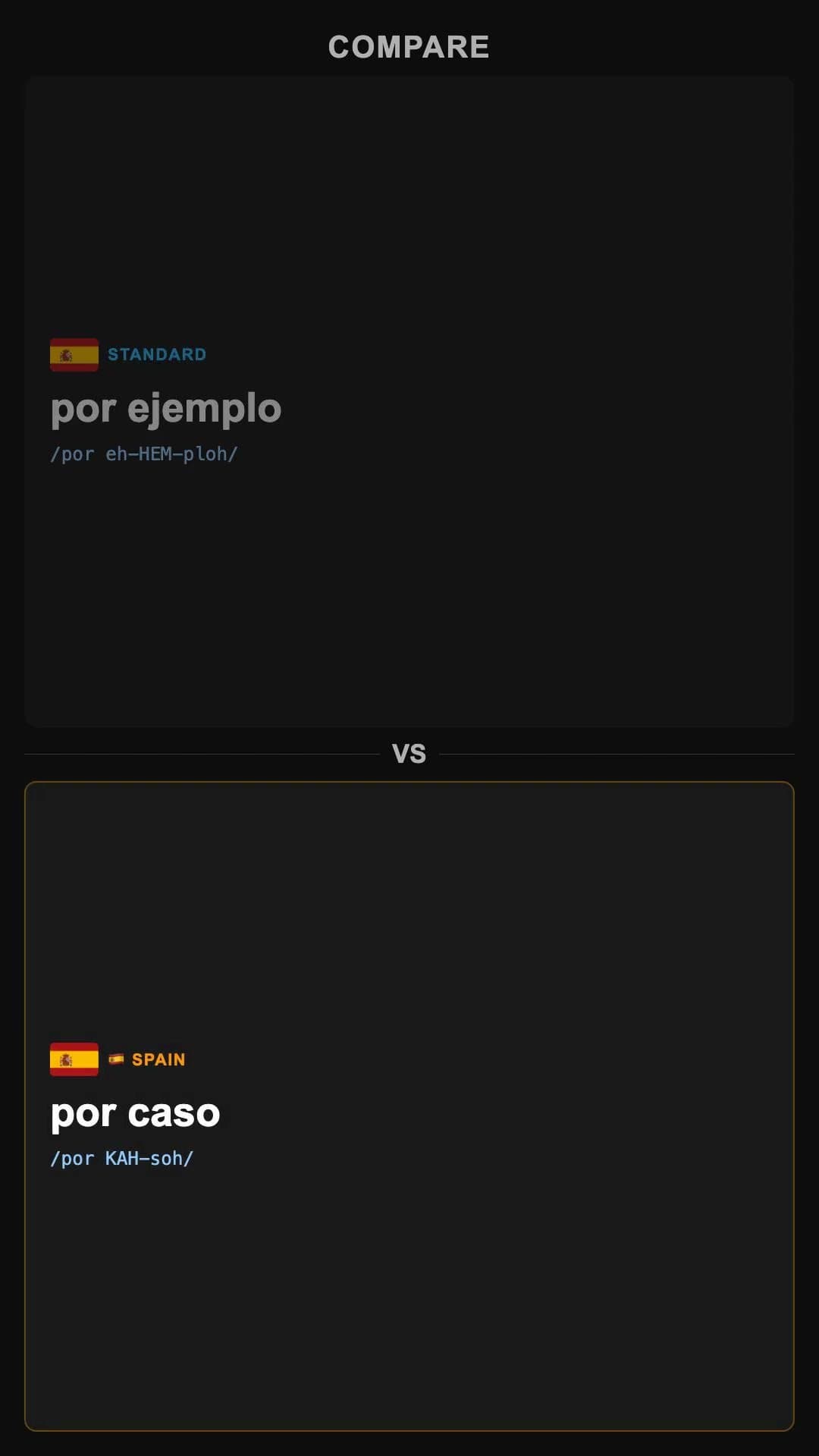 for example - Spanish pronunciation video