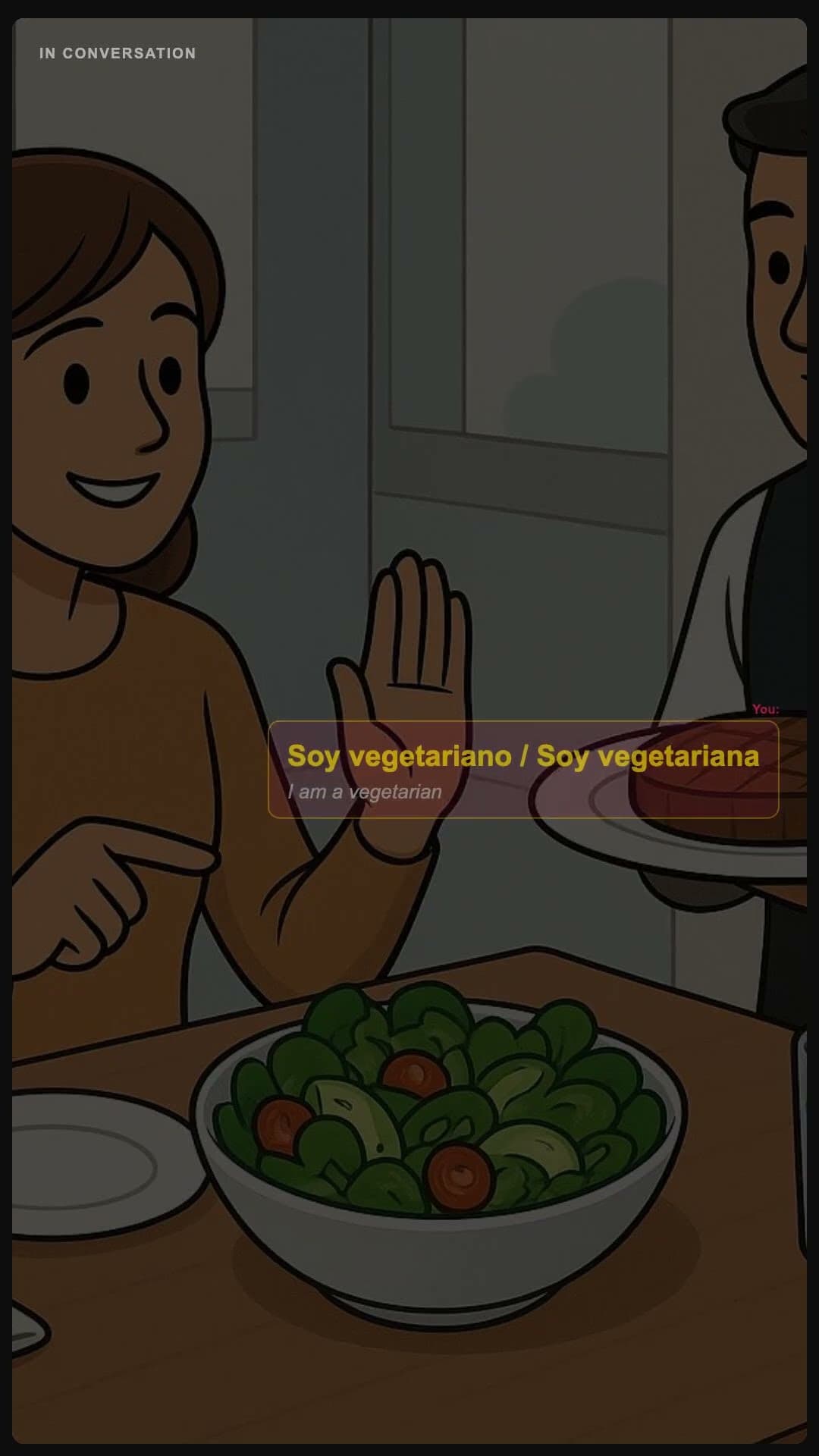 私はベジタリアンです - Spanish pronunciation video