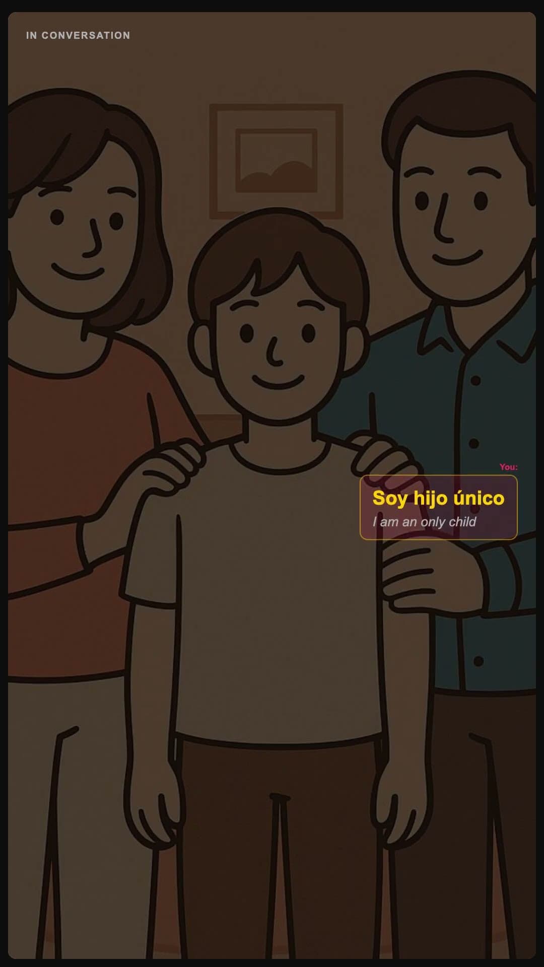 I am an only child - Spanish pronunciation video