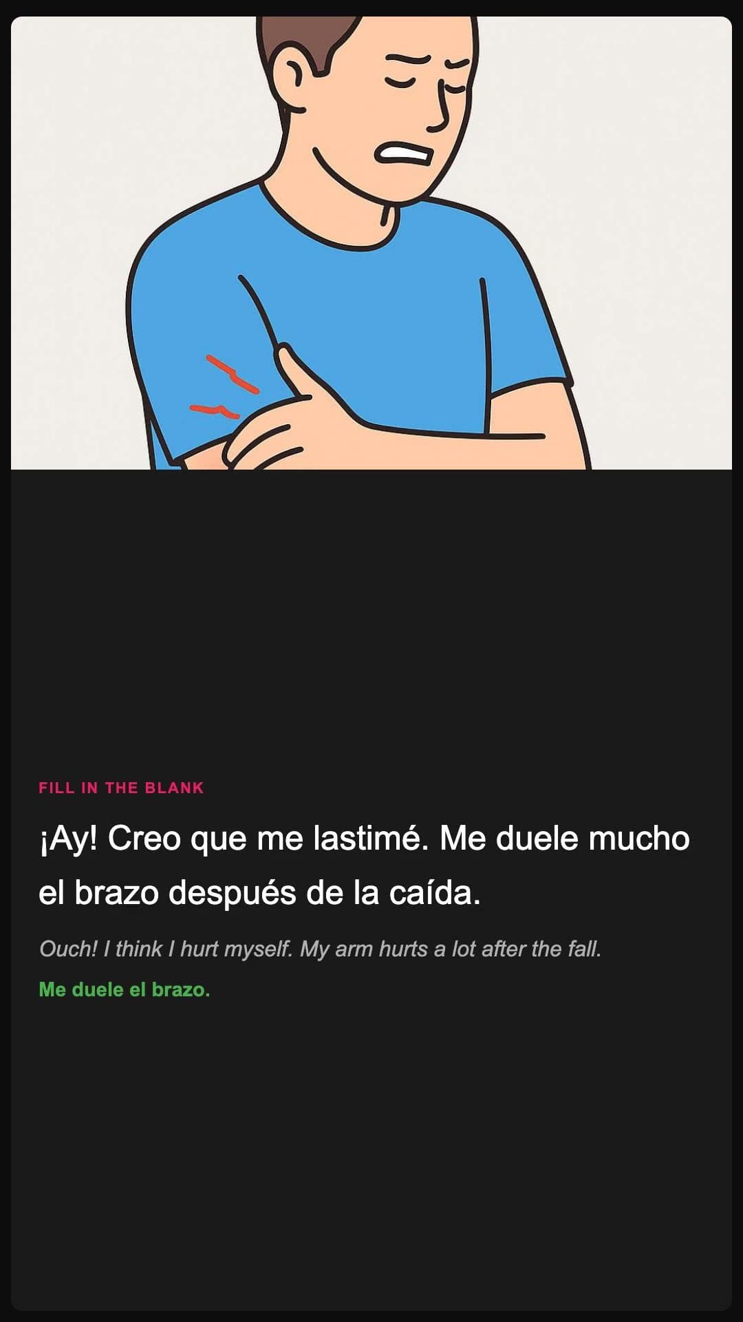 My arm hurts - Spanish pronunciation video