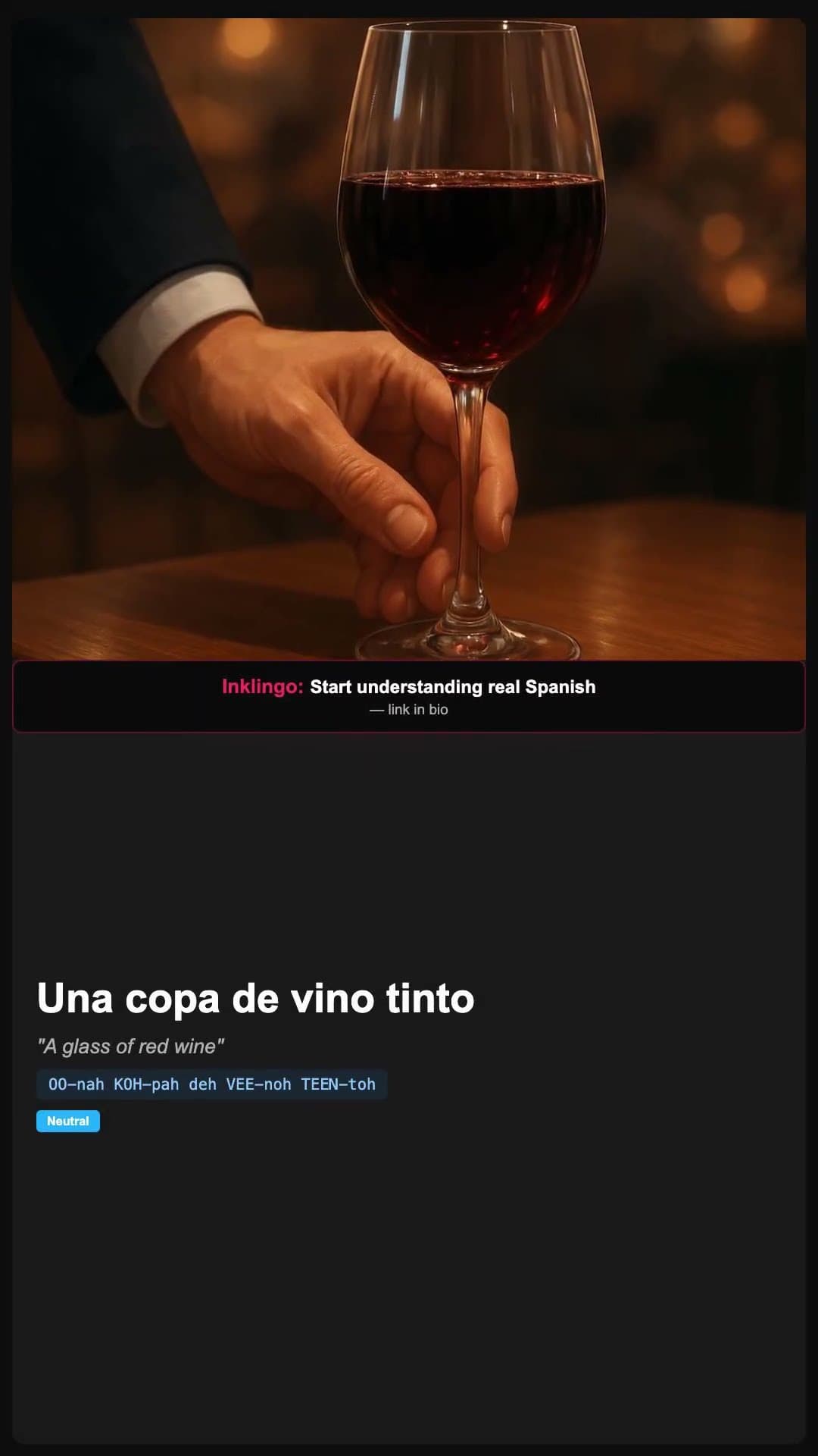 Een glas rode wijn - Spanish pronunciation video