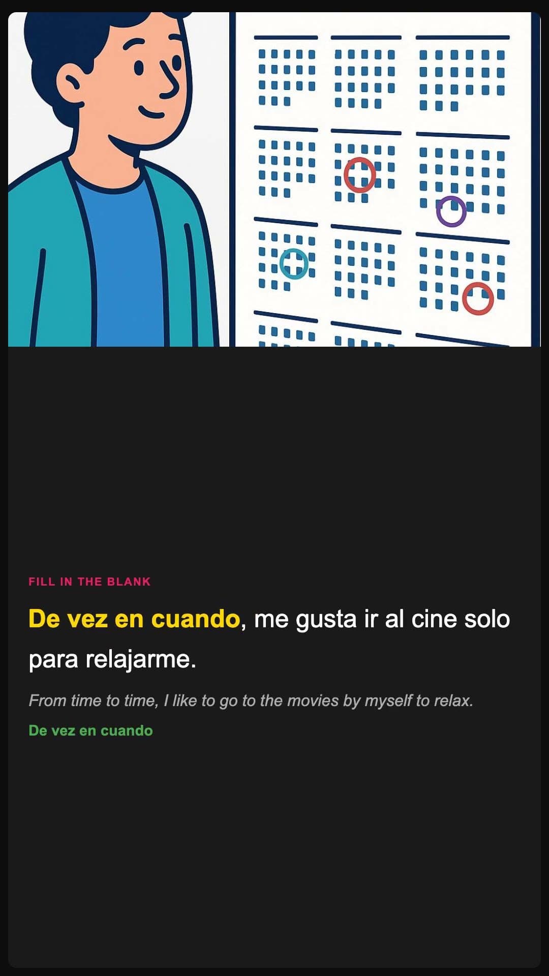 from time to time - Spanish pronunciation video