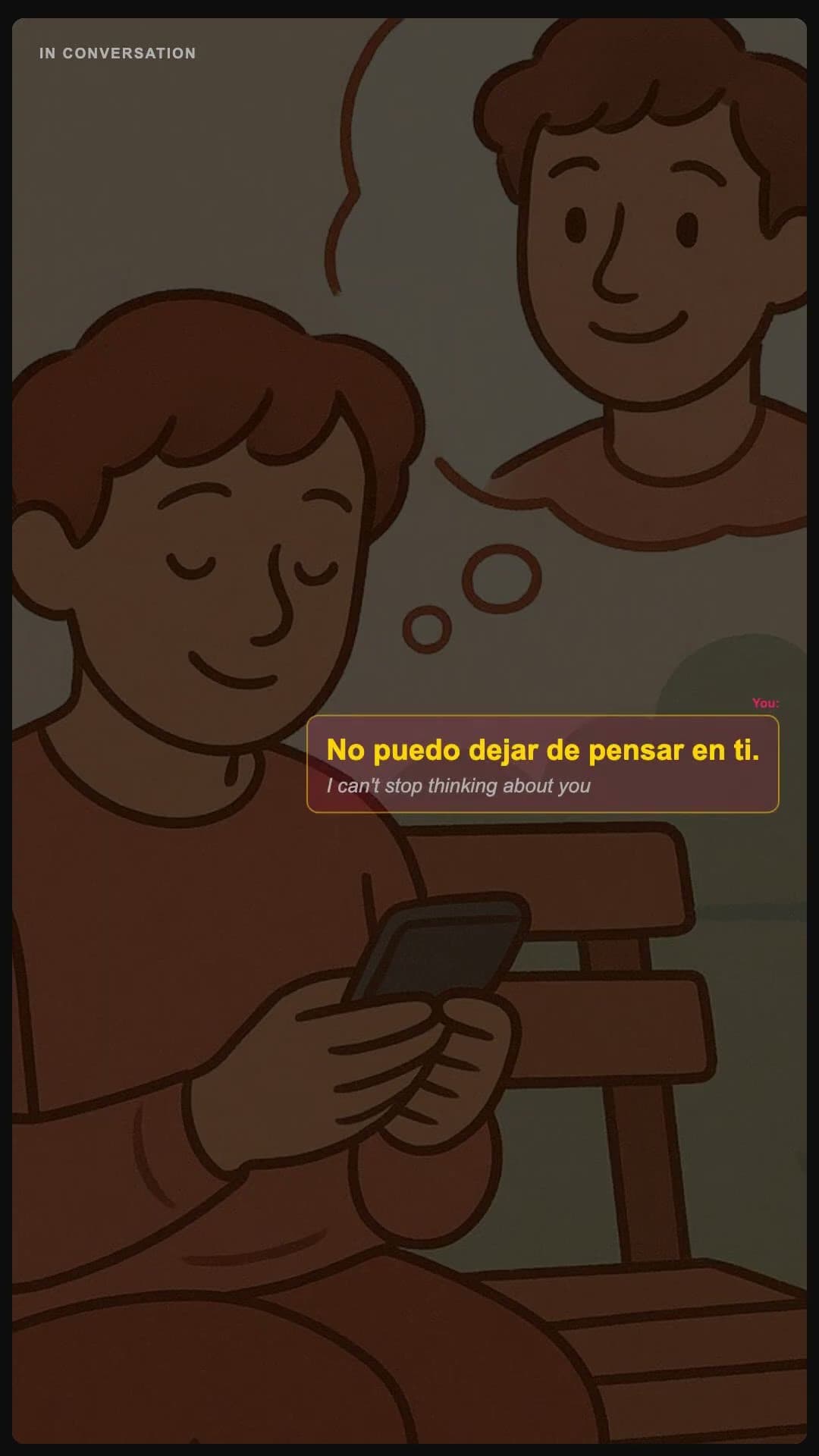 I can't stop thinking about you - Spanish pronunciation video