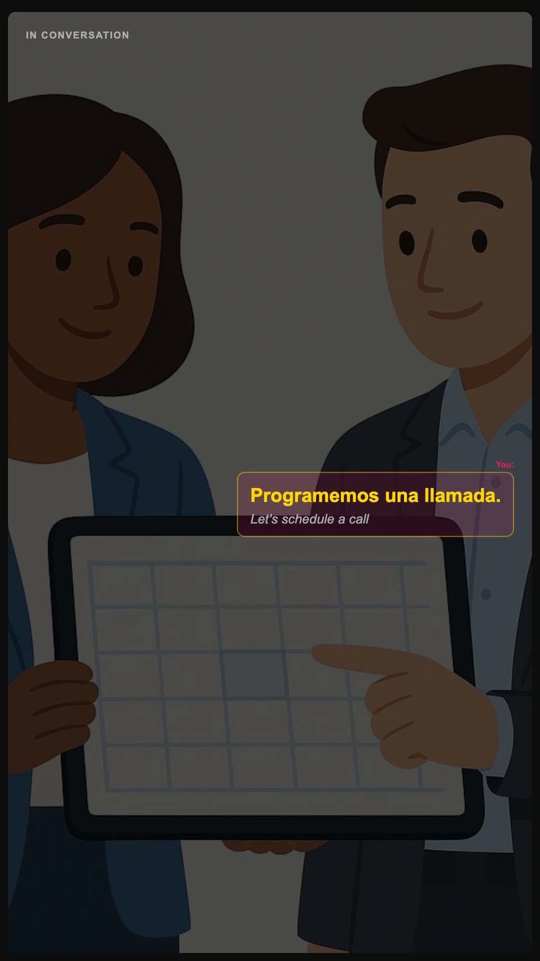 Let's schedule a call - Spanish pronunciation video