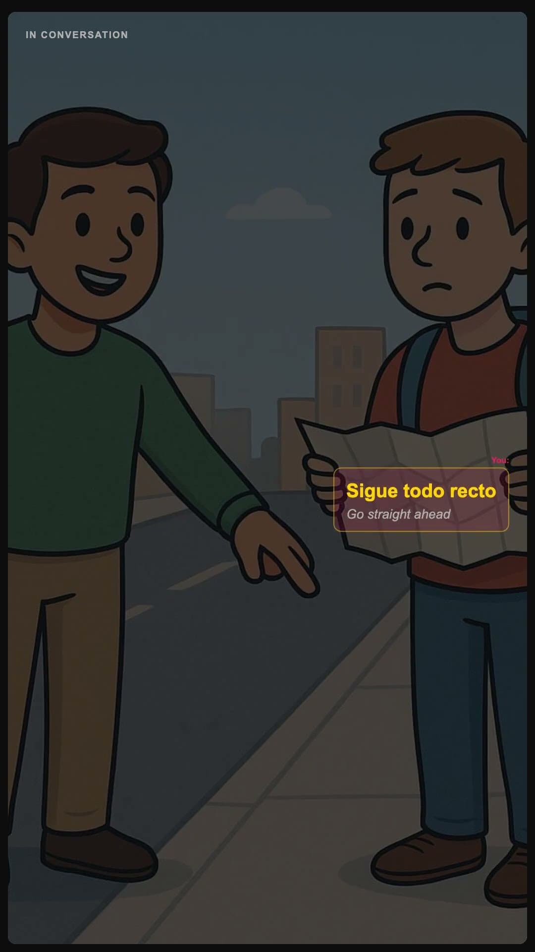 Go straight ahead - Spanish pronunciation video