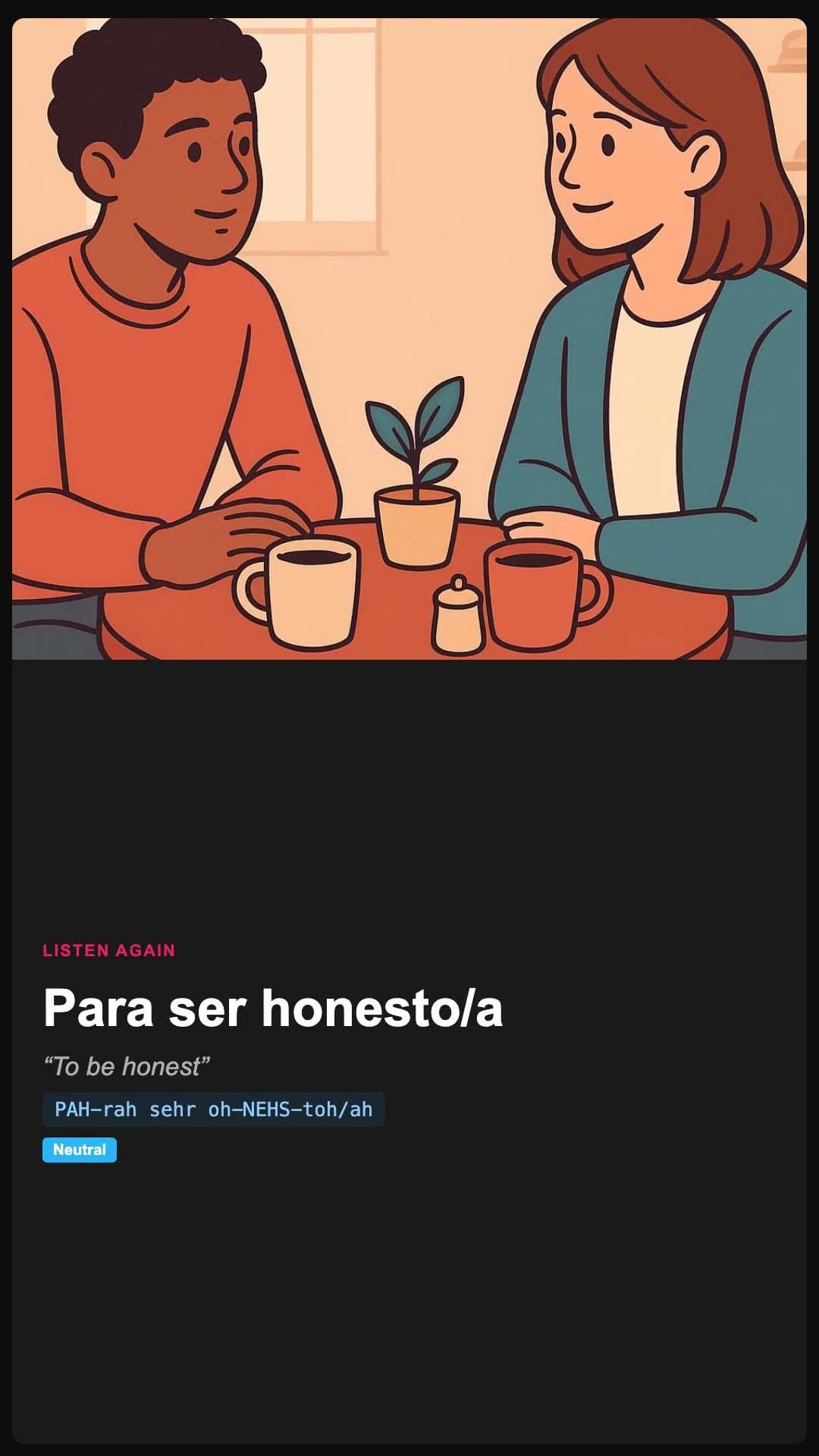 To be honest - Spanish pronunciation video