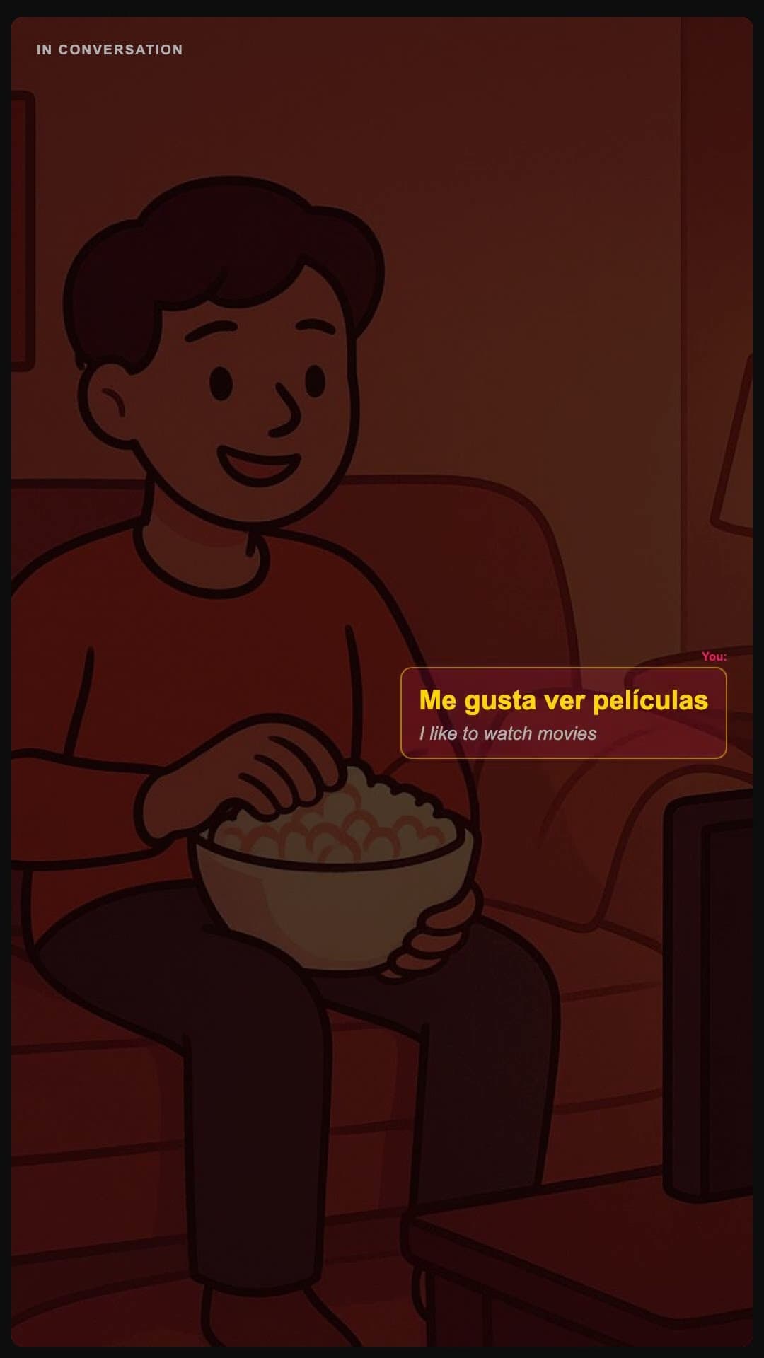 I like to watch movies - Spanish pronunciation video