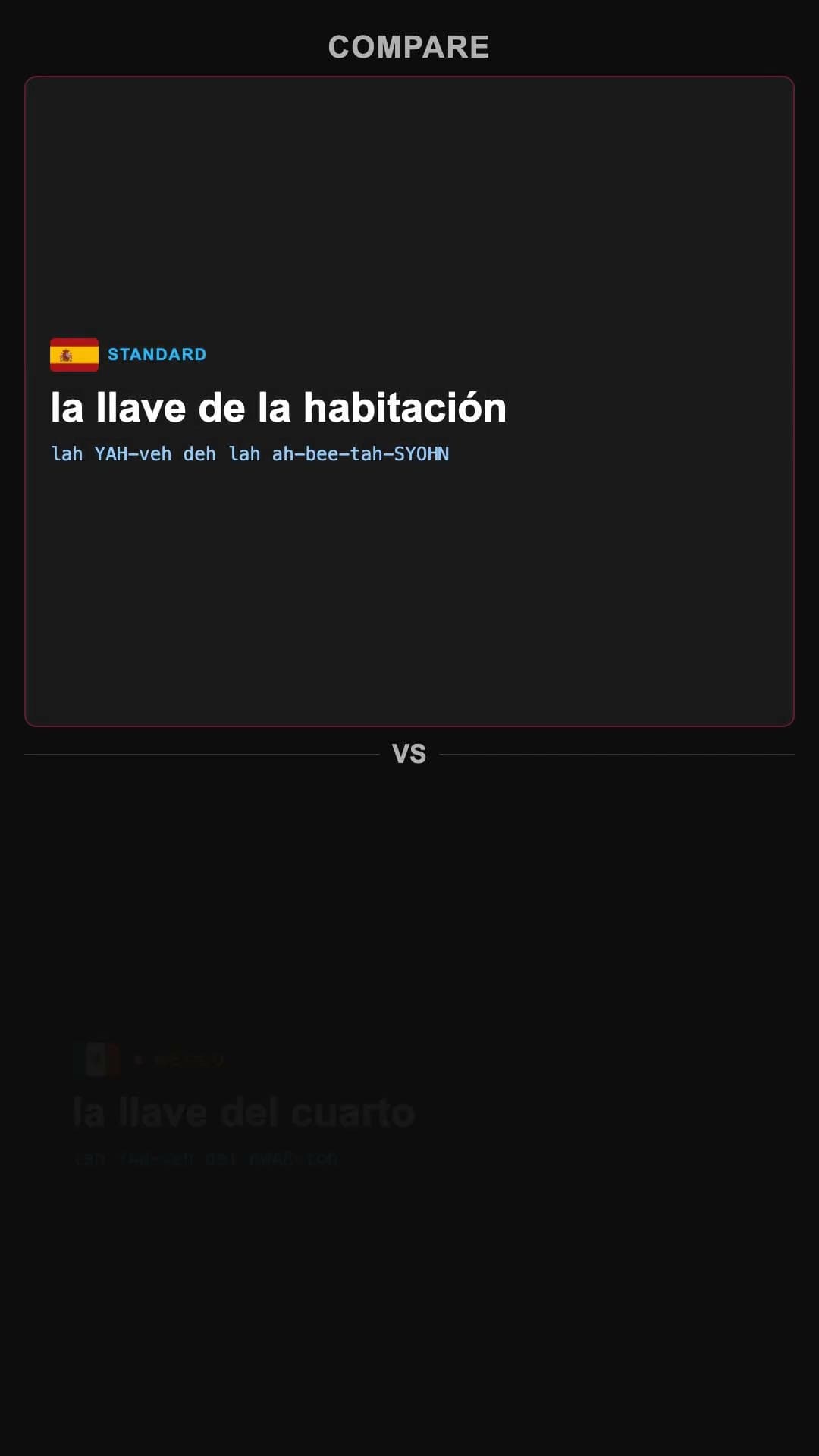 la llave de la habitación - Spanish pronunciation video