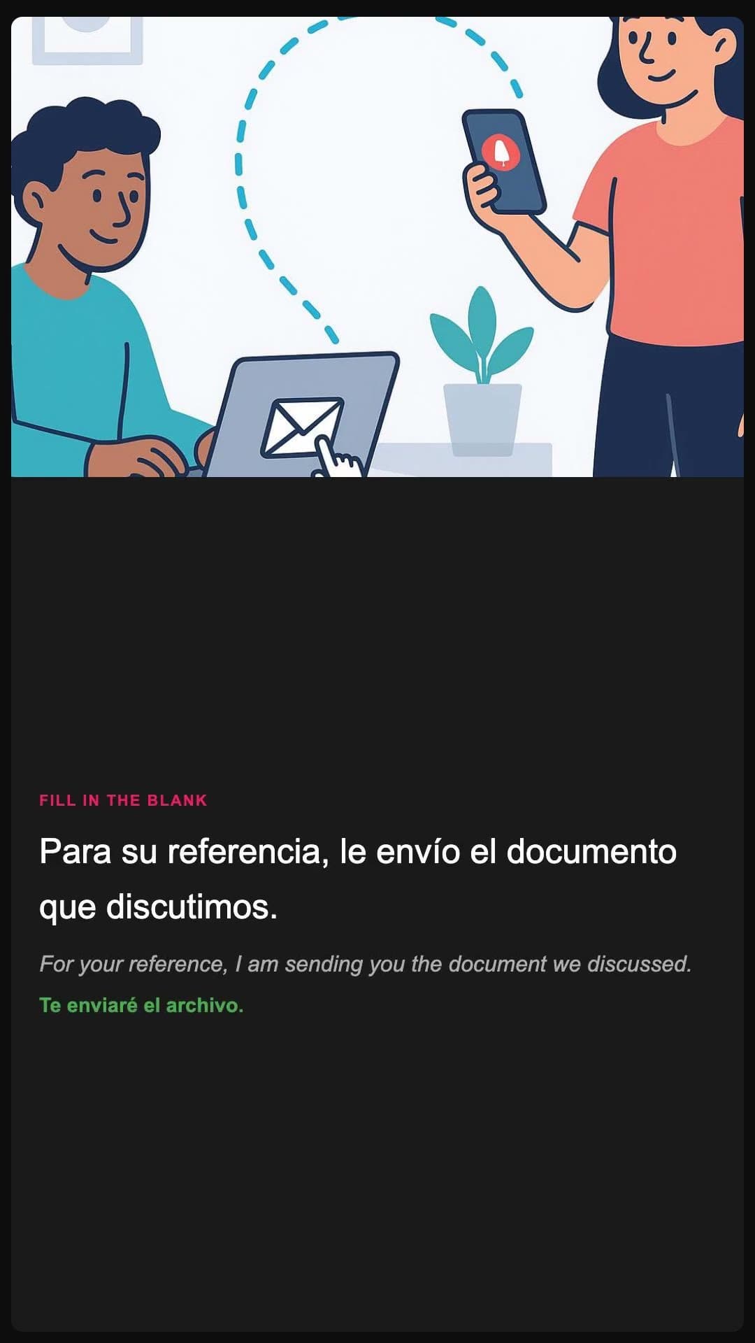 I will send you the file - Spanish pronunciation video