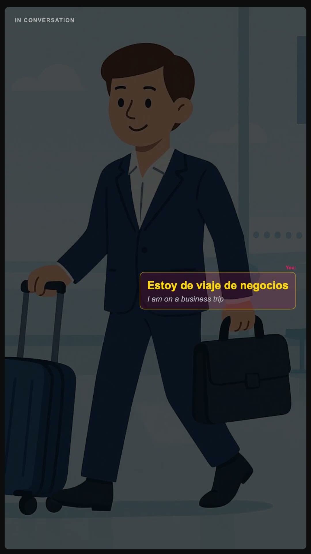 I am on a business trip - Spanish pronunciation video