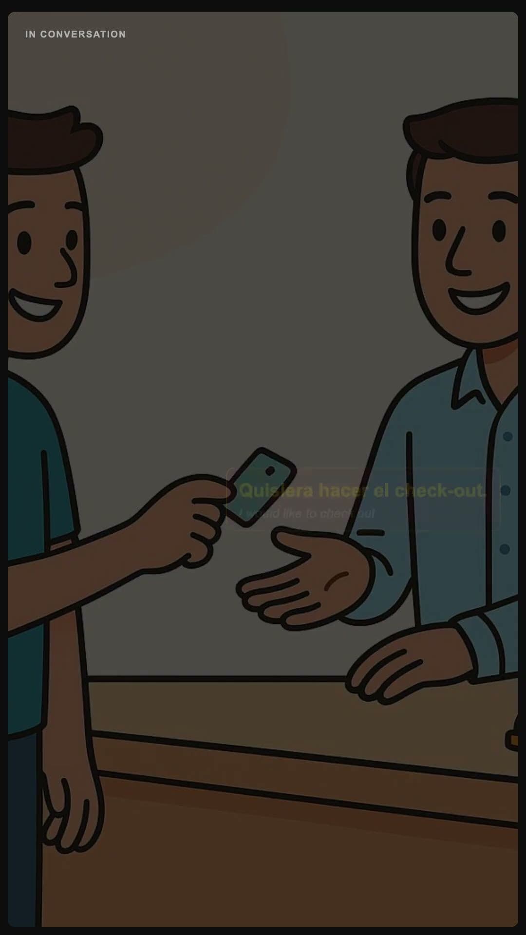 Vorrei fare il check-out. - Spanish pronunciation video