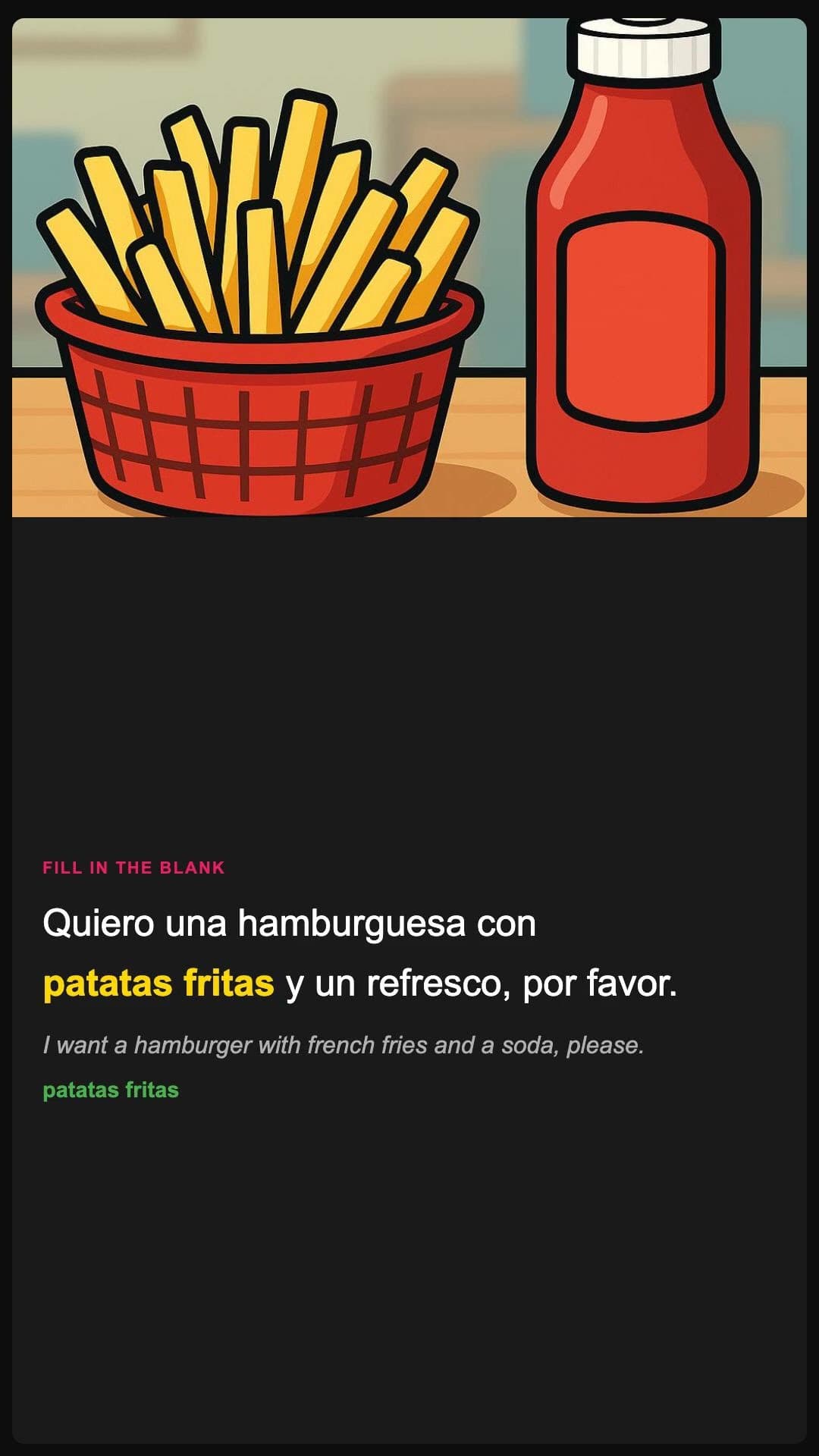 French fries - Spanish pronunciation video