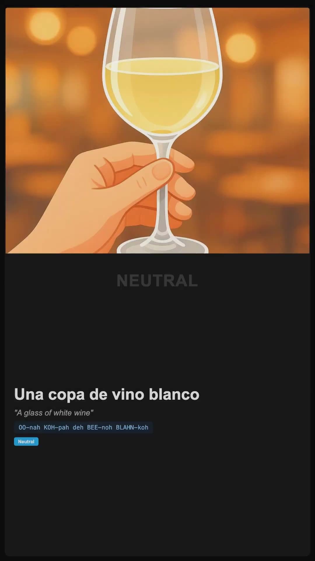 Een glas witte wijn - Spanish pronunciation video