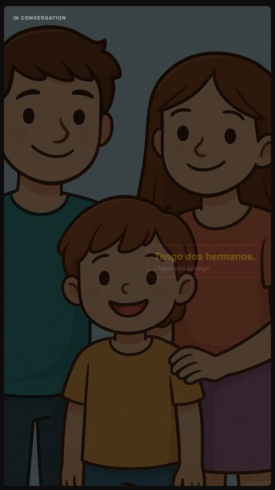 I have two siblings - Spanish pronunciation video