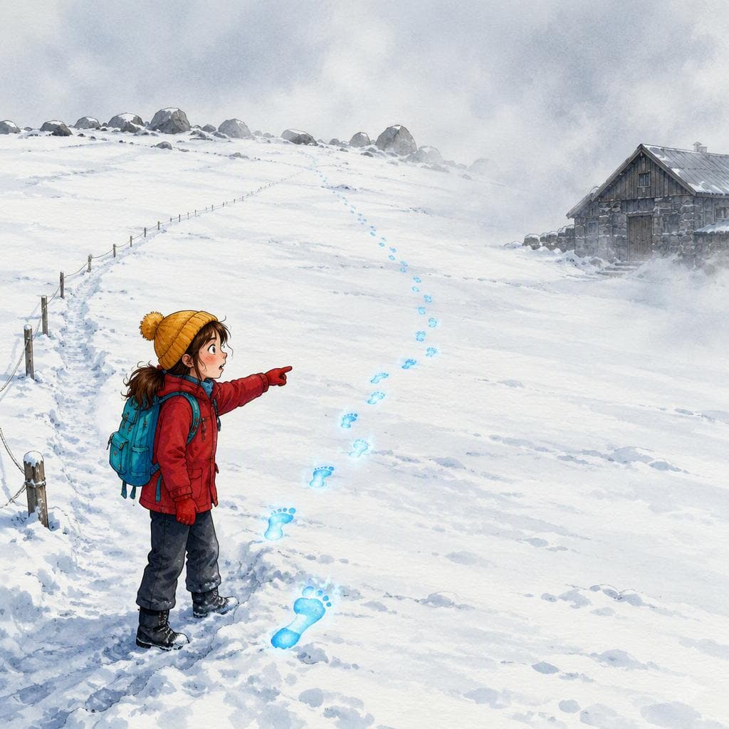 Le Tracce Blu sulla Neve del Piton des Neiges — Storia francese A1 Nature & Adventure