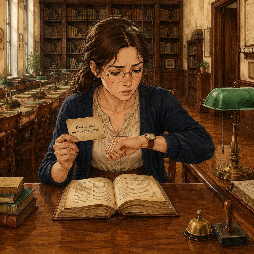 تذكرة المترو المخفية في كتاب المكتبة — قصة فرنسية A1 Daily Life
