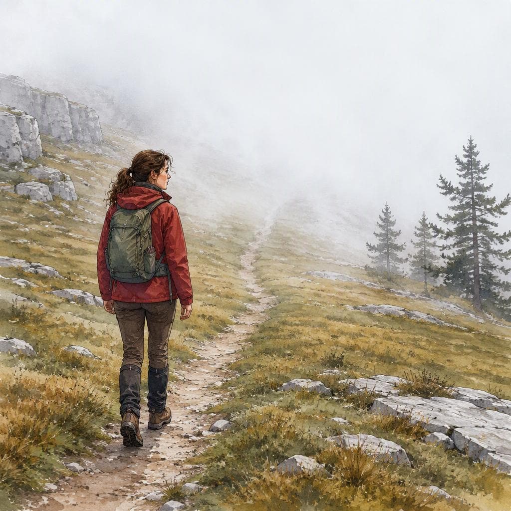 Przesunięty kopiec kamieni we mgle Vercors — A2 Nature & Adventure francuska historia