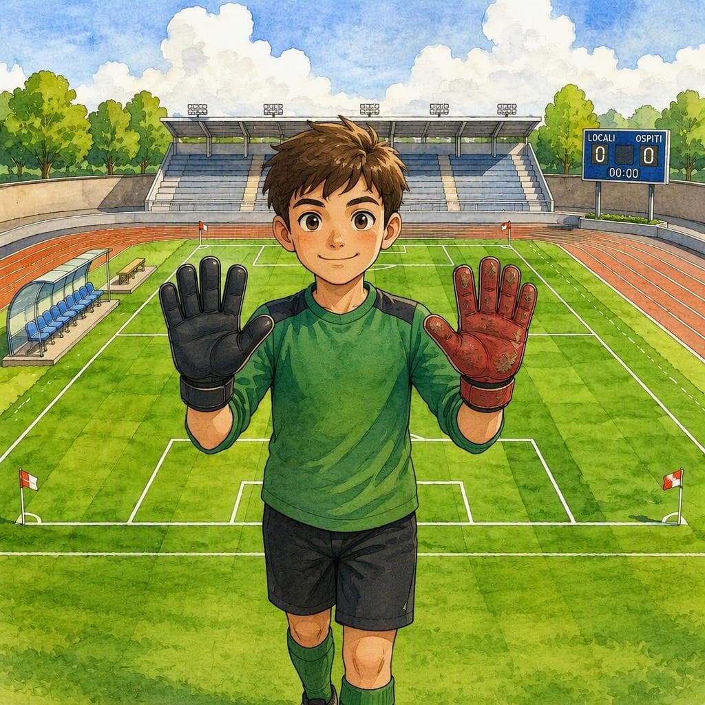 Il Portiere con Due Guanti Diversi — História em italiano A1 Sports