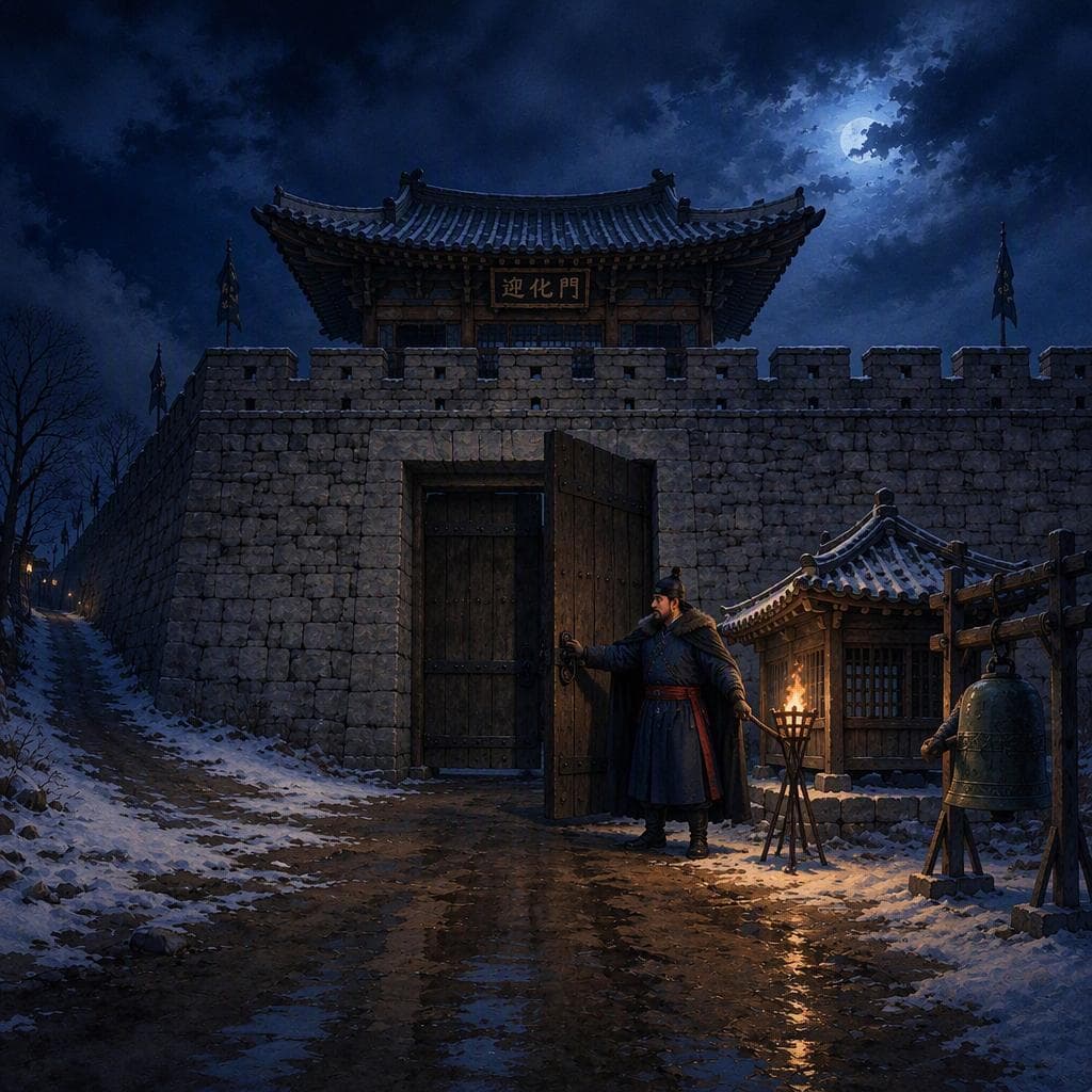 한양 성문을 닫지 않은 수문장의 밤 — A1 History Korean story
