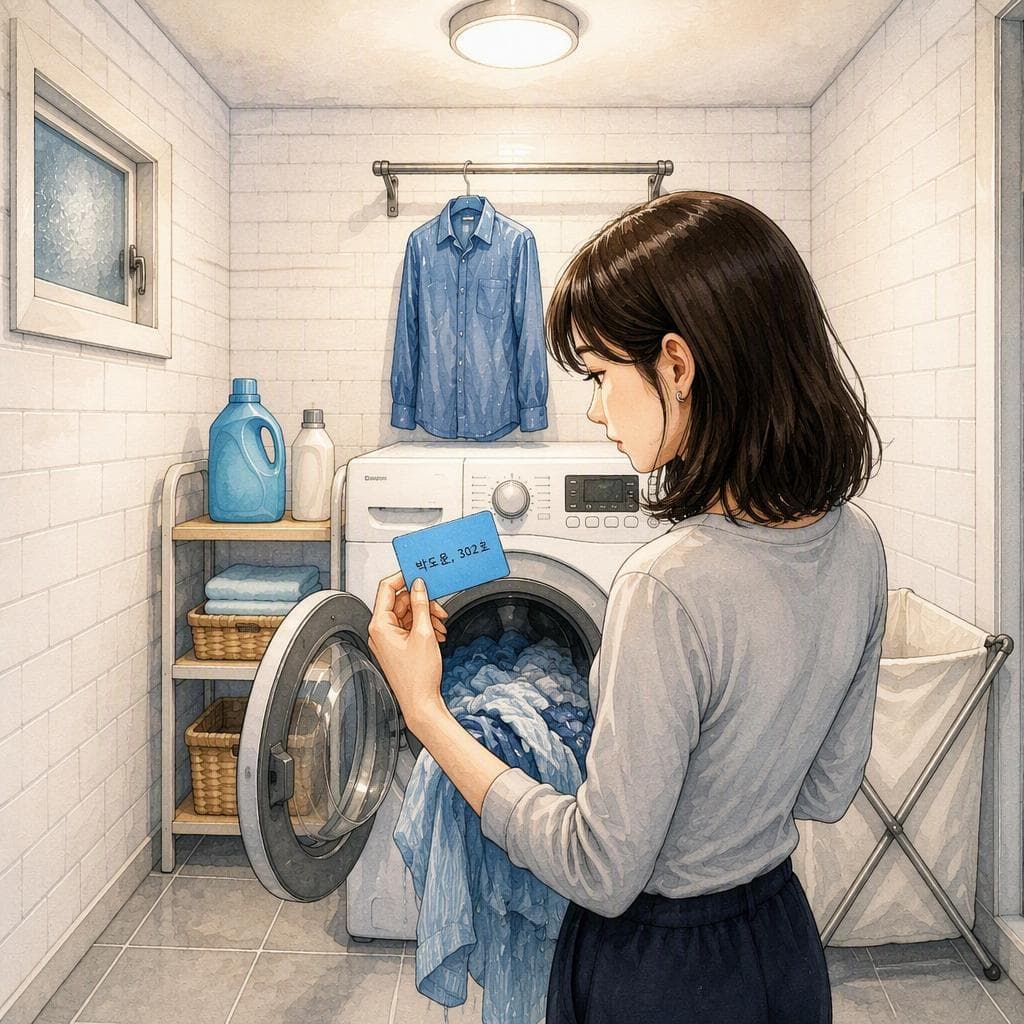 세탁기 속에서 발견된 어린이 교통카드 — A2 Daily Life koreansk berättelse