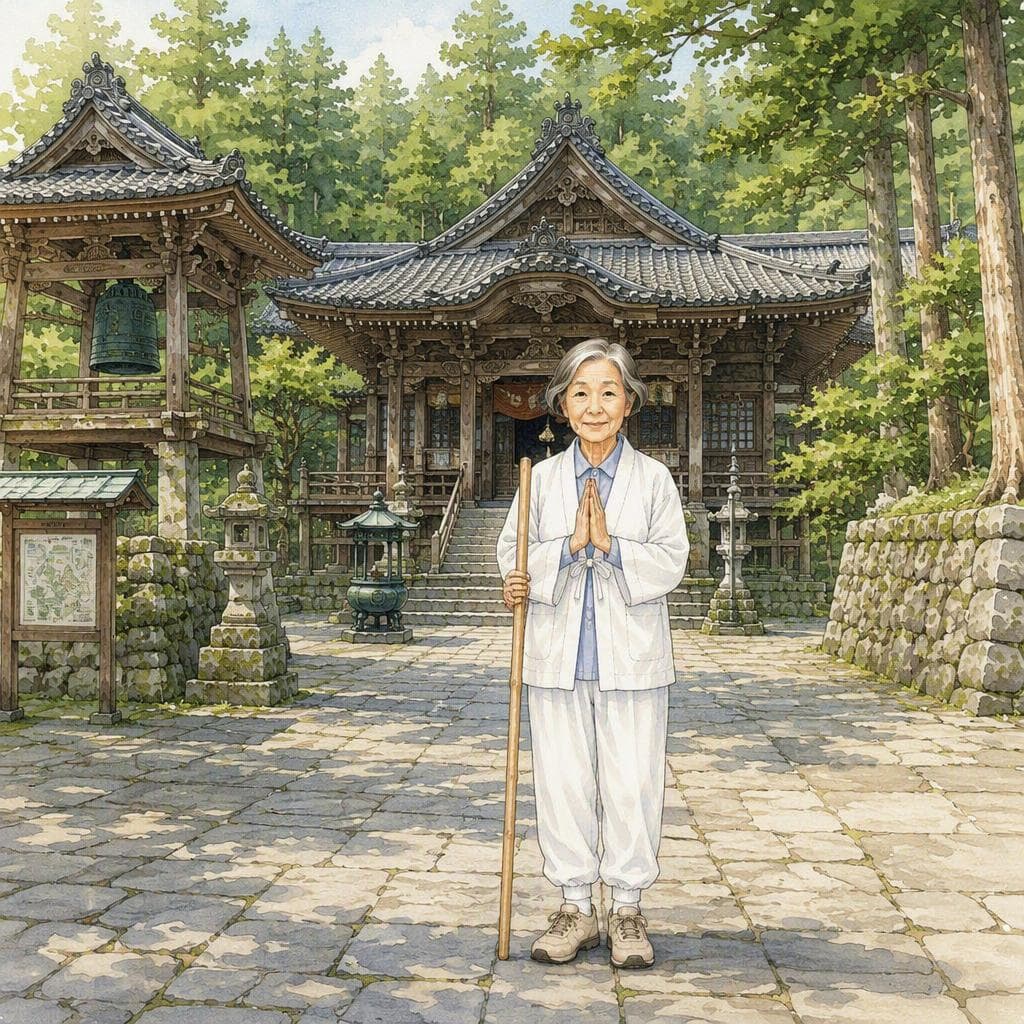 Nyckeln som pilgrimen tappade vid det åttioåttonde templet — A1 Culture & Travel japansk berättelse