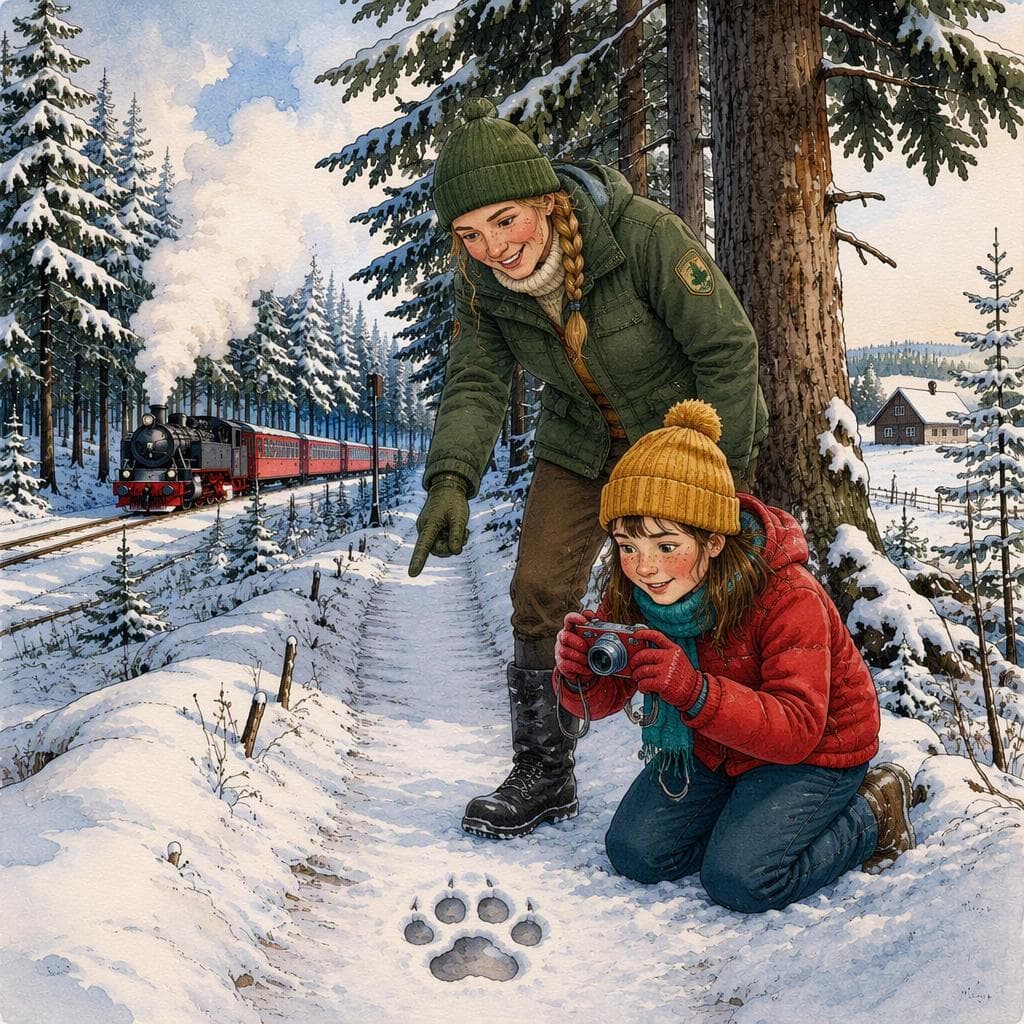 La traccia della lince accanto alla ferrovia del Brocken — A2 Nature & Adventure storia tedesca