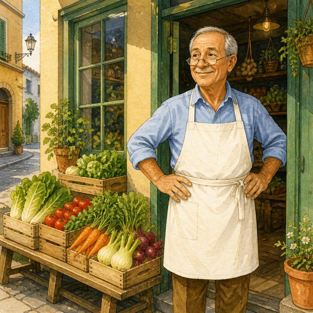 The Greengrocer Who Refused to Stock the New Potato — A2 Daily Life English story
