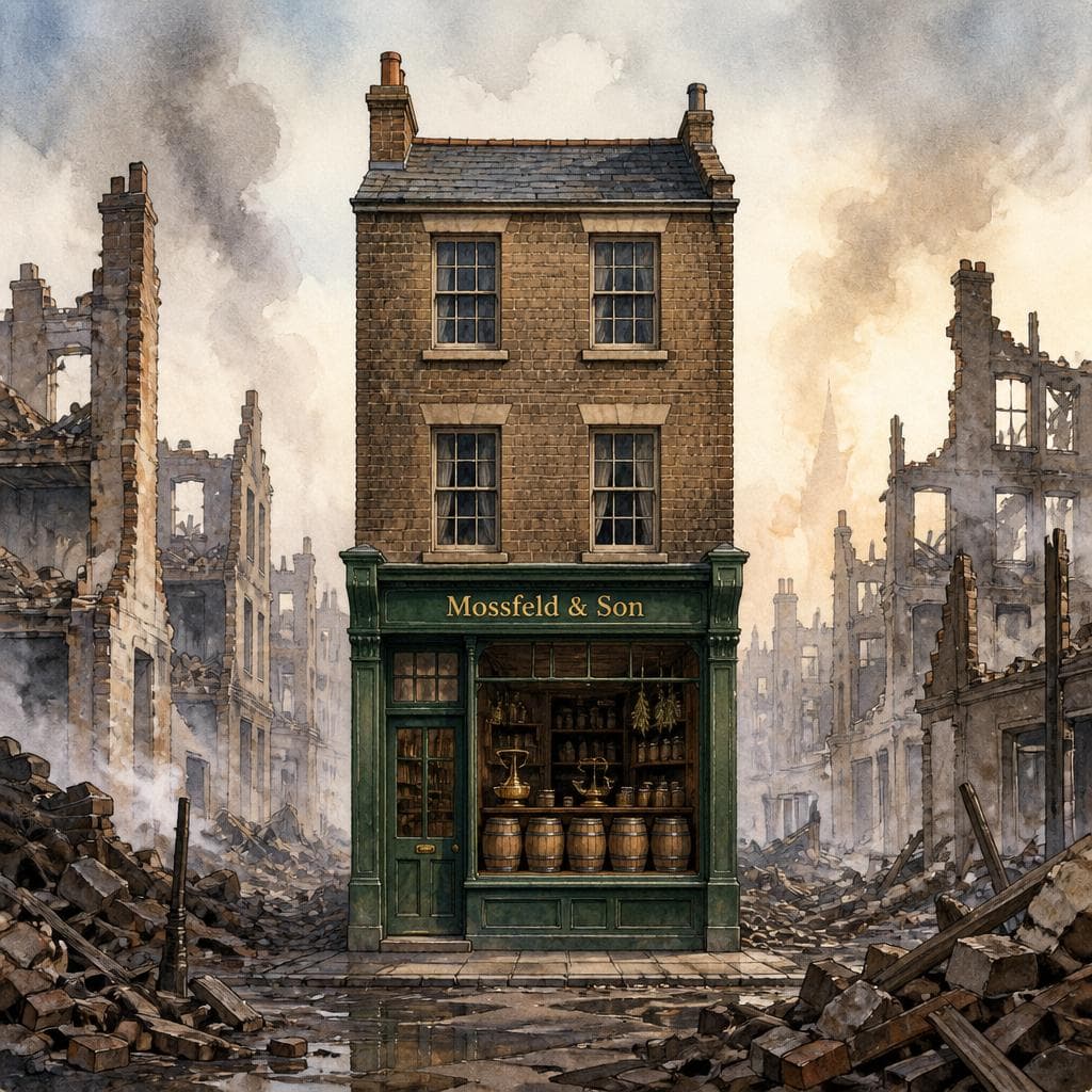 Cover for The Spice Merchant Whose Shop Survived the Blitz and Nothing Else