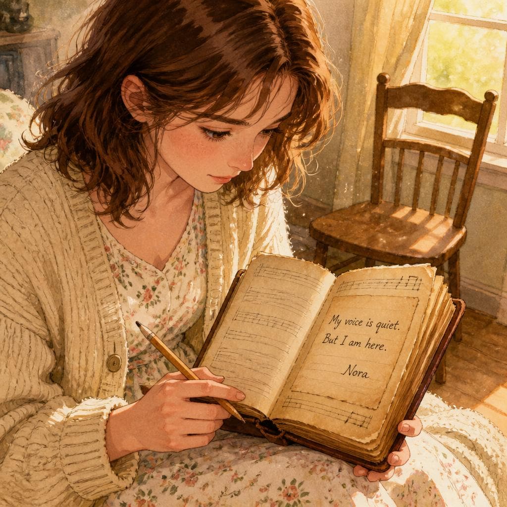 The Song Finished in the Margins of a Borrowed Hymn Book — A1 Music & Arts English story