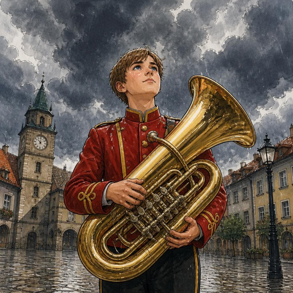 The Brass Band That Played On When the Parade Turned Back — A2 Music & Arts English story