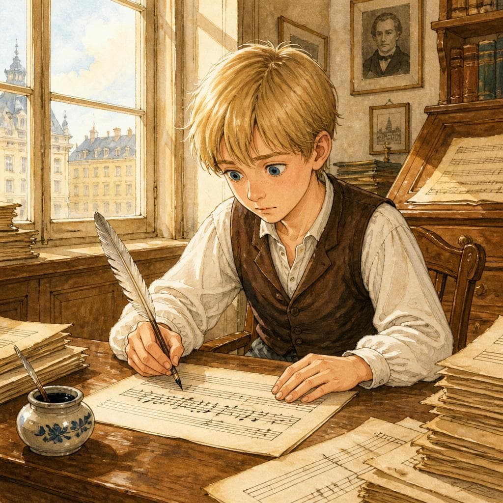 Der Junge, der Beethovens Bleistift verlor — A1 History German story