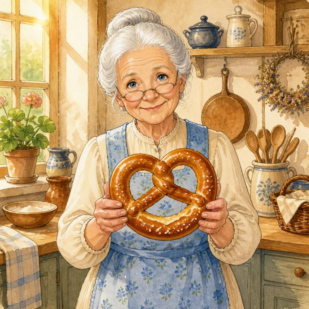 Die Brezel, die zu früh kam — A0 German story for learners
