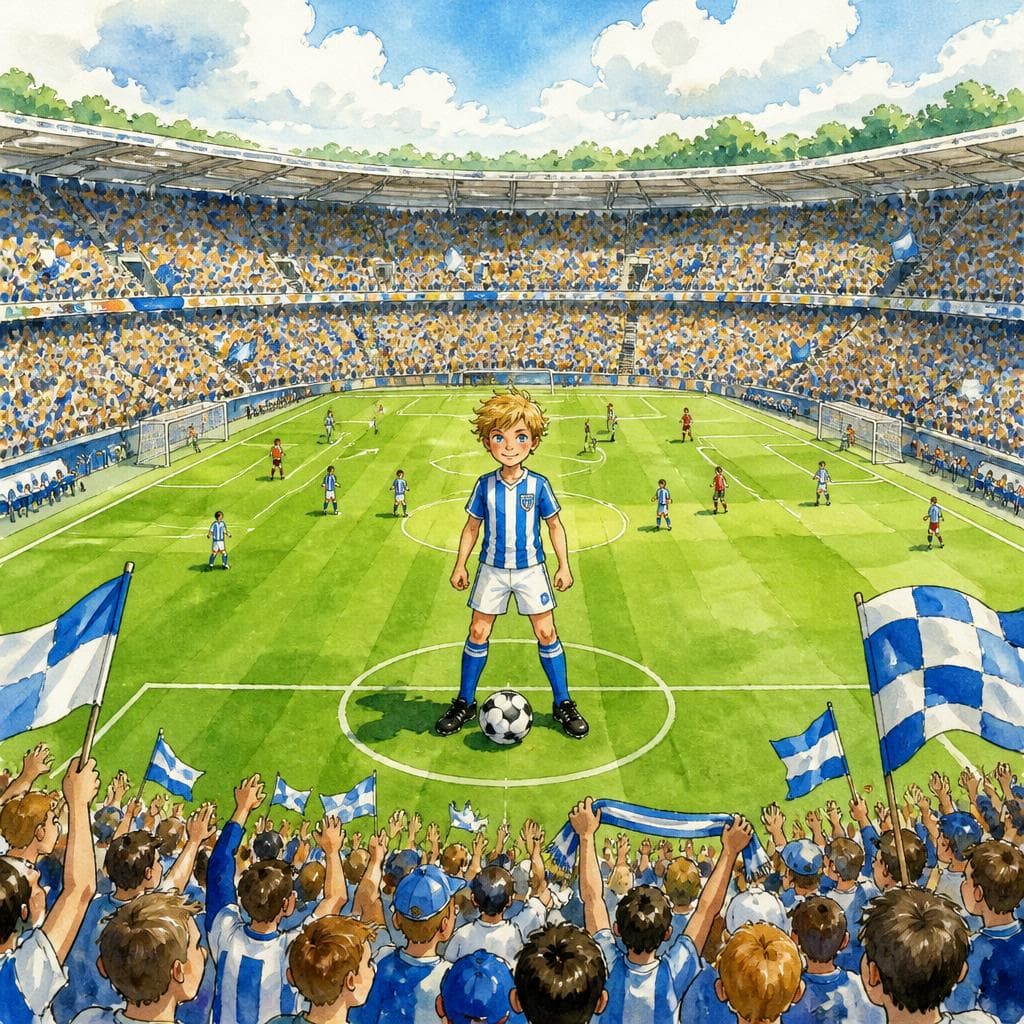 Der Ball auf der Linie — A0 German story for learners