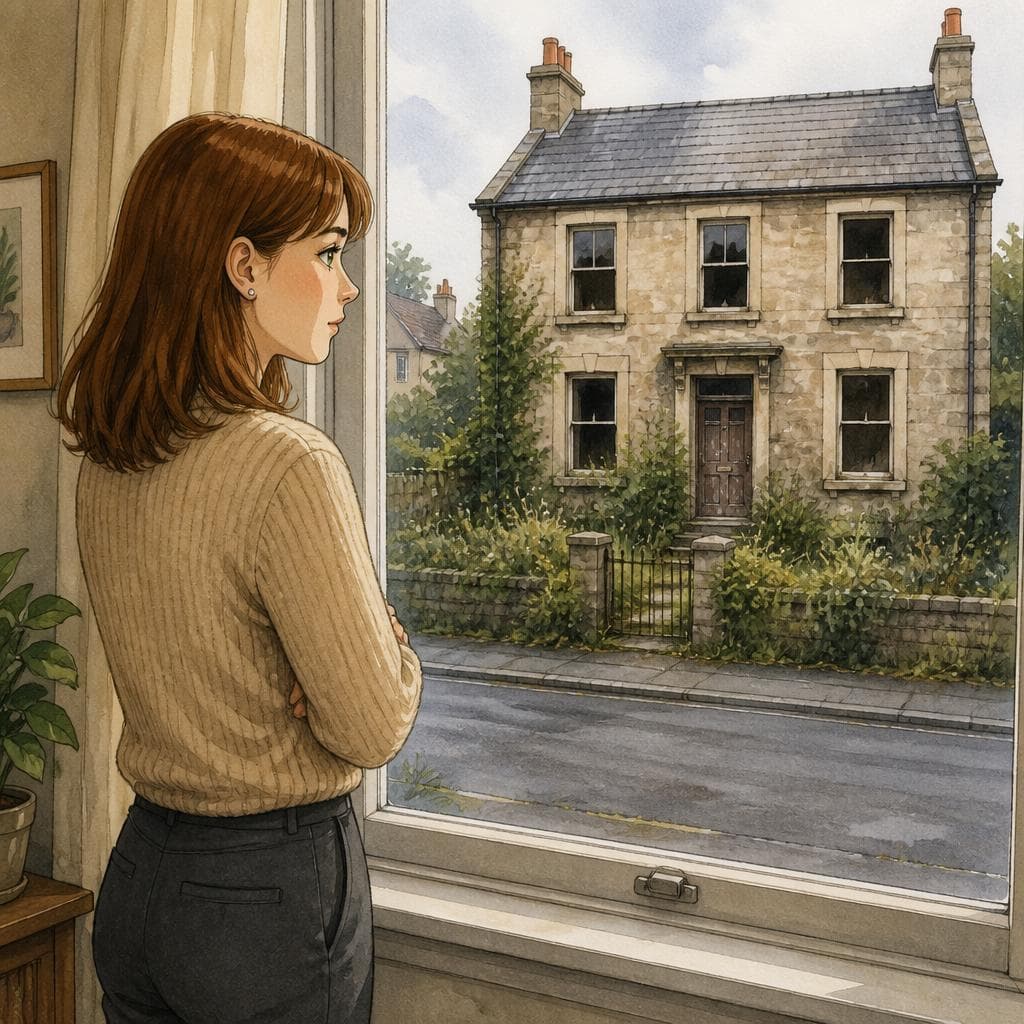 Das Licht im leeren Haus gegenüber — A2 Mystery & Suspense German story