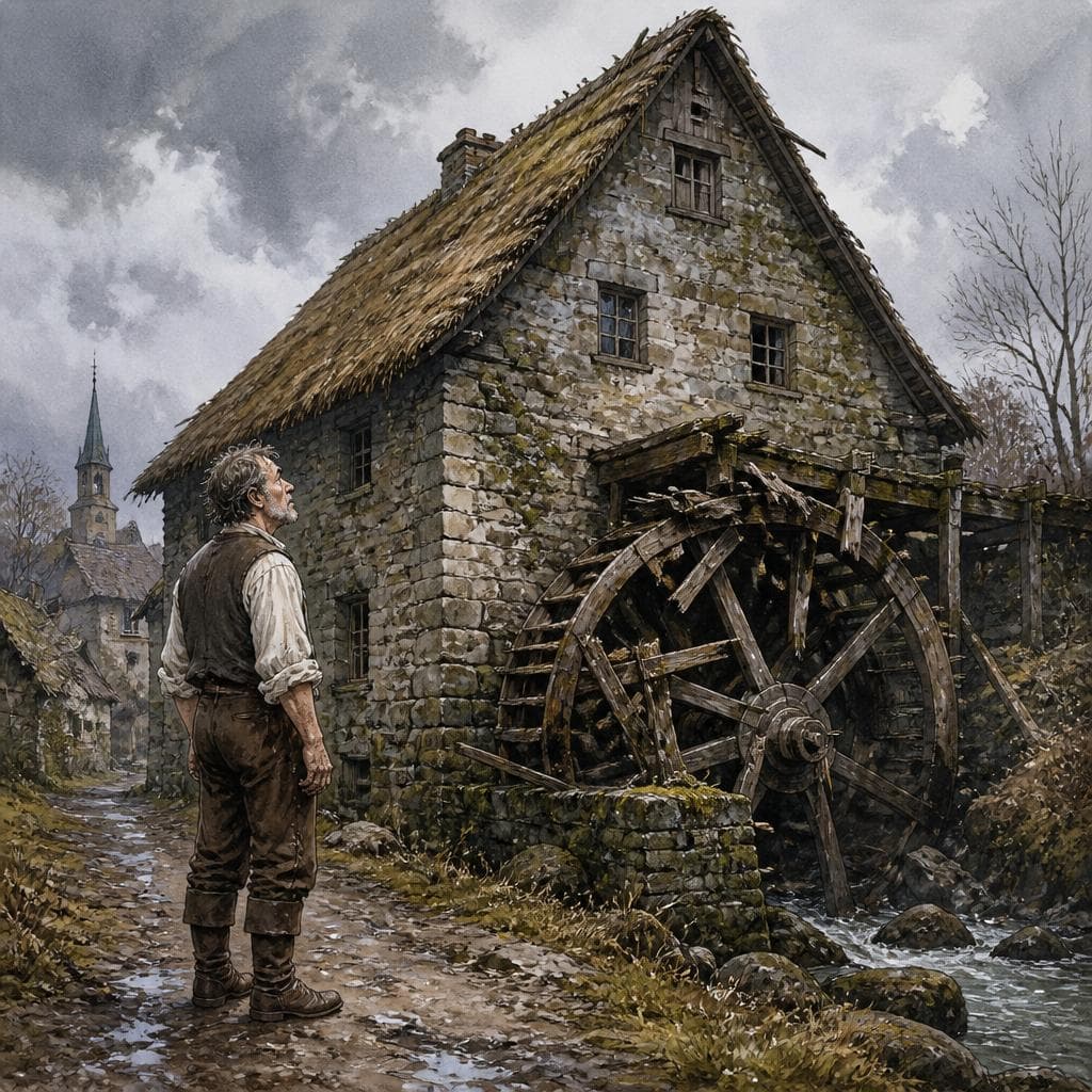 Der Müller, der dem Schwarzen Mann seinen Schatten lieh — B1 Myths & Legends German story