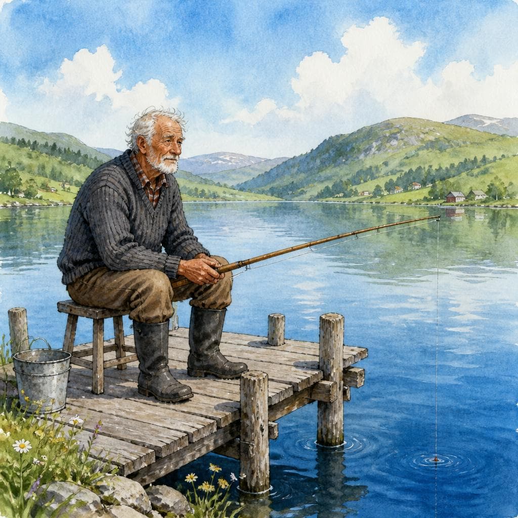Die Nixe, die dem Fischer nur eine Frage erlaubt — A0 Myths & Legends German story