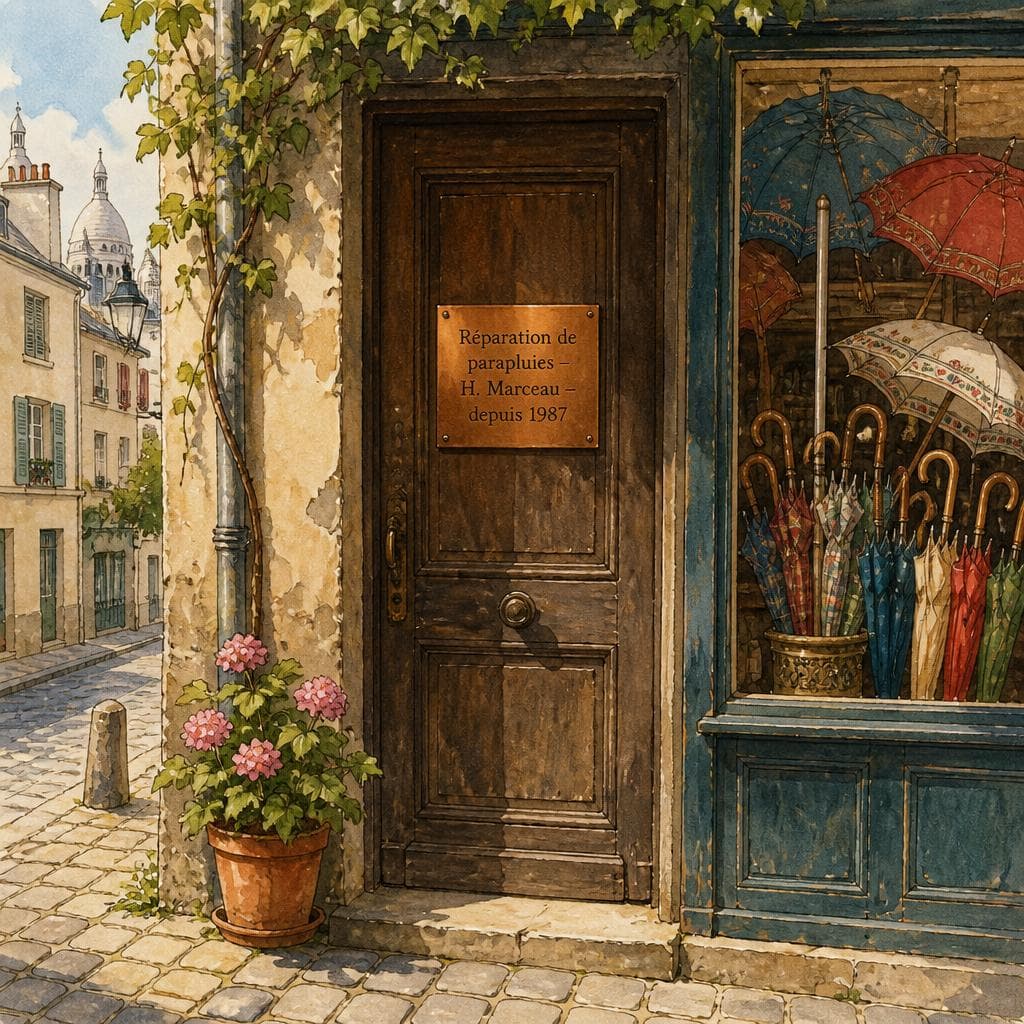 Le Réparateur de Parapluies de la Rue Lepic — B1 Daily Life French story